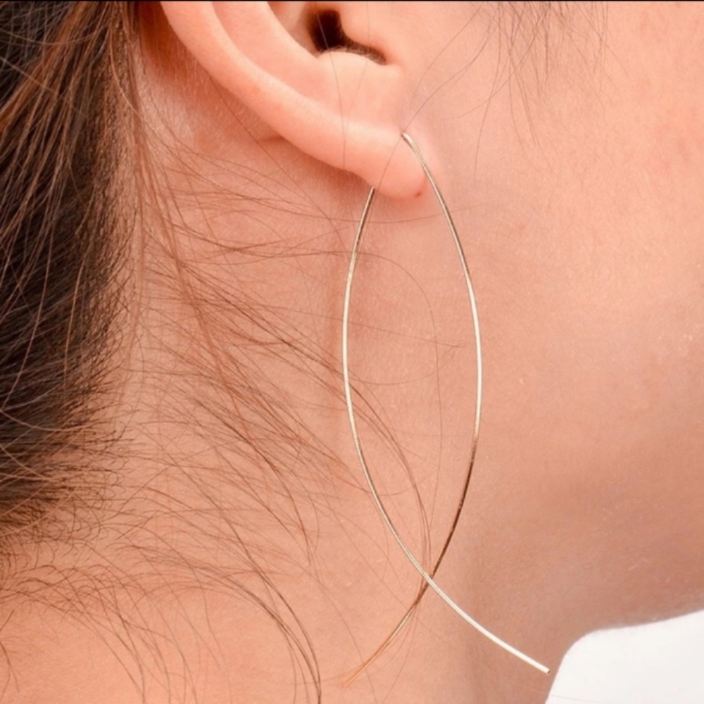 🆕 Silver Color Fish Shape Earrings